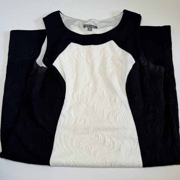 Roz & Ali sleeveless black and white dress size 14 - Picture 2 of 7